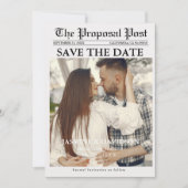 書道モダン新聞の結婚式は日付を保存 招待状 (正面)