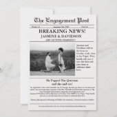 書道モダン新聞の結婚式は日付を保存 招待状 (裏面)