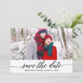 書道モダン日付の写真カードを保存 サンキューカード (スタンド正面)