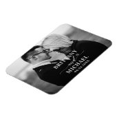 書道モダン日付を白黒で保存 マグネット (左側)