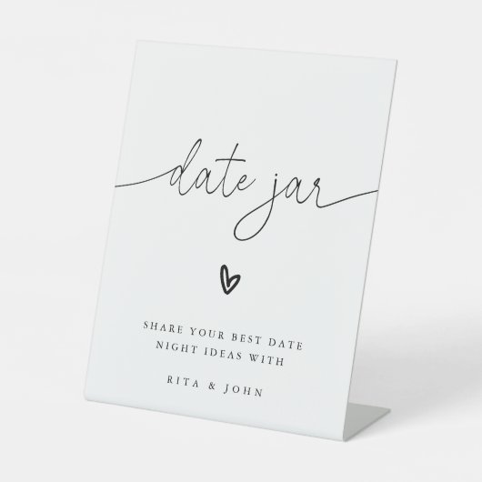 書道モダン日付jarアイディアの結婚サイン 台座サイン (正面)