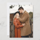 書道モダン時代を超越したテラコッタ写真 セーブザデート (裏面)