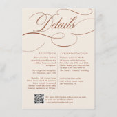 書道モダン時代を超越したテラコッタ結婚の エンクロージャーカード (正面)