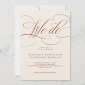 書道モダン時代を超越したテラコッタ結婚の 招待状 (正面)