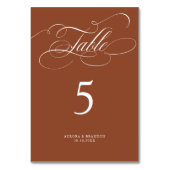 書道モダン時代を超越したテラ結婚コッタ テーブルナンバー (裏面)