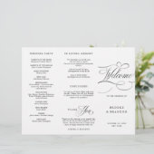 書道モダン時代を超越したブラックウェディングプログラム (スタンド正面)