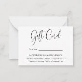 書道モダン景品カード ノートカード (正面)