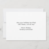 書道モダン朱墨3枚フォトカップル シーズンカード (裏面)