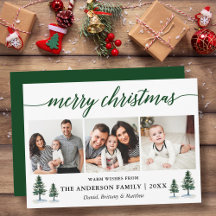 書道モダン松クリスマス3フォトグリーン