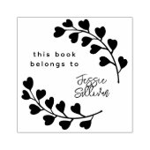 書道モダン植物学リースカスタム書 ラバースタンプ (インプリント)