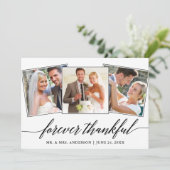 書道モダン永遠に感謝する3写真 サンキューカード (スタンド正面)