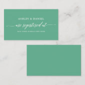 書道モダン登結婚録ネオミント エンクロージャーカード (正面/裏面)