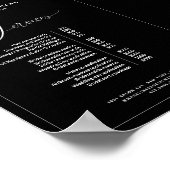 書道モダン白黒サロン価格表 ポスター (角)