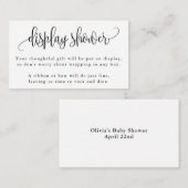 書道モダン白黒ディスプレイシャワー エンクロージャーカード (正面/裏面)