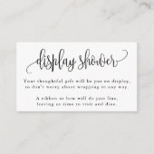 書道モダン白黒ディスプレイシャワー エンクロージャーカード (正面)