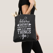 書道モダン秋引用文 トートバッグ (クローズアップ)