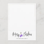 書道モダン紫ミトン写真 シーズンポストカード (正面)