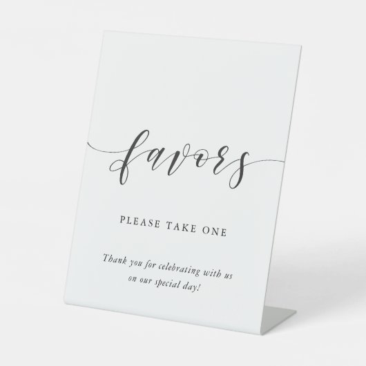 書道モダン結婚式の引き出物表 台座サイン (正面)