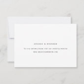 書道モダン結婚式RSVPカード 出欠カード (裏面)