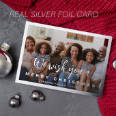 書道モダン脚本4写真クリスマス金ゴールド 箔シーズンカード