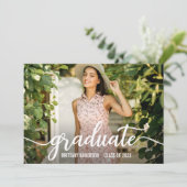 書道モダン脚本4写真卒業パーティー 招待状 (スタンド正面)