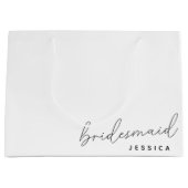 書道モダン花嫁付添人抱き枕 ラージペーパーバッグ (正面)