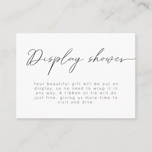 書道モダン詳細シャワー エンクロージャーカード (正面)