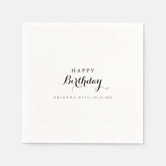 書道モダン誕生会 スタンダードカクテルナプキン (正面)