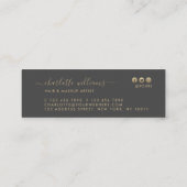 書道モダン赤面&グレーロイヤリティ スキニー名刺 (裏面)