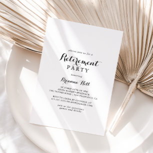 書道モダン退職パーティー 招待状