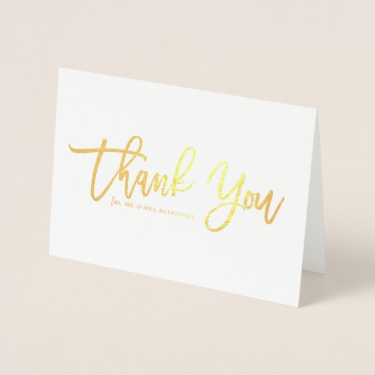 書道モダン金箔ありがとう 箔カード (正面)