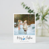 書道モダン青ミッテンス写真 シーズンポストカード (スタンド正面)