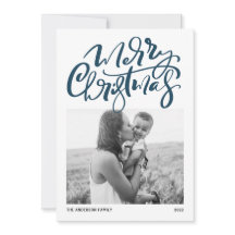 書道モダン青写真メリークリスマス