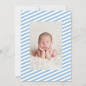 書道モダン青 |誕生のお知らせ 案内状 (裏面)