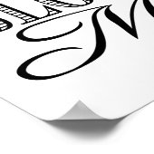 書道モダン静保血メアリープリント ポスター (角)