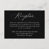 書道モダン黒エレガント婚披露宴 エンクロージャーカード (正面)