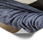 書道モダン黒二写真卒業 ポスター (角)