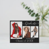 書道モダンScript BxW 3写真卒業 ポストカード (スタンド正面)