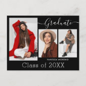 書道モダンScript BxW 3写真卒業 ポストカード (正面)