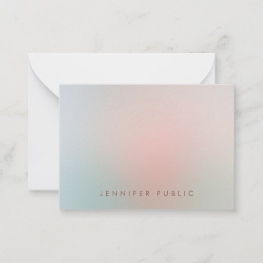 書道モノグラシンプルムエレガントテンプレート ノートカード (正面)