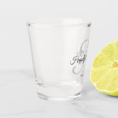 書道モノグラムのがパーティー ショットグラス (左)