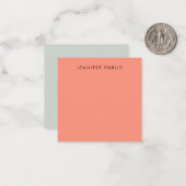 書道モノグラムのテンプレートエレガントの色 ノートカード (正面/裏面インサイチュ)