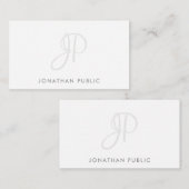 書道モノグラムシンプルテンプレートミニマリスト ノートカード (正面/裏面)