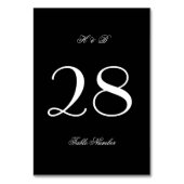 書道モノグラムブラック&ホワフォーマルイト結婚ズ テーブルナンバー (裏面)