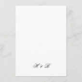 書道モノグラムブラック&ホワフォーマルイト結婚ズ メニュー (裏面)