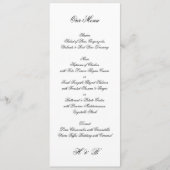 書道モノグラムブラック&ホワフォーマルイト結婚ズ メニュー (正面)