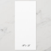 書道モノグラムブラック&ホワフォーマルイト結婚ズ メニュー (裏面)