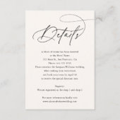 書道モノグラムベージュ結婚の詳細 エンクロージャーカード (正面)
