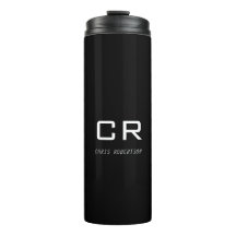 書道モノグラム名白黒カスタムギフト