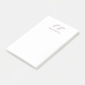 書道モノグラム名白黒カスタムギフト ポストイット (アングル)